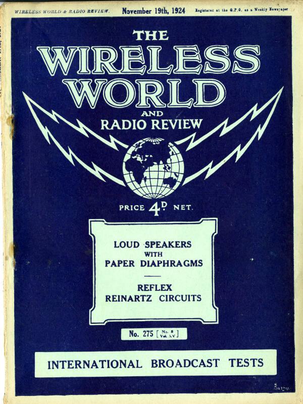 Wireless World, 19th November 1924