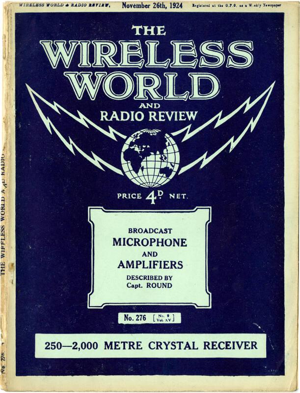 Wireless World, 26th November 1924