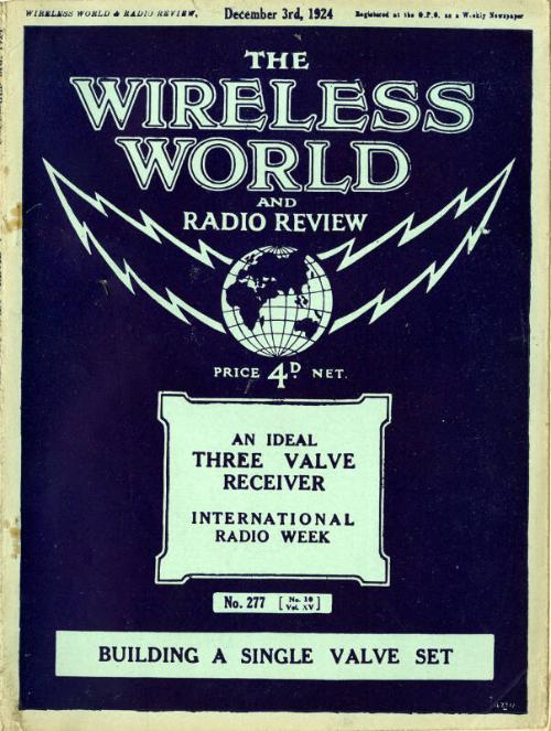 Wireless World, 3rd December 1924