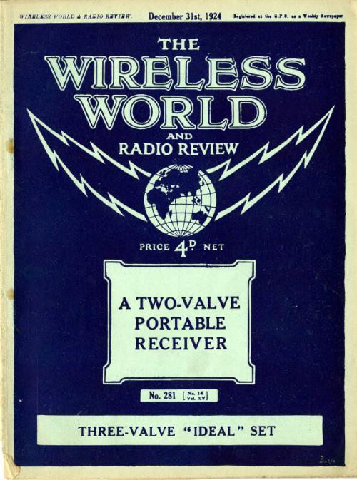 Wireless World, 31st December 1924