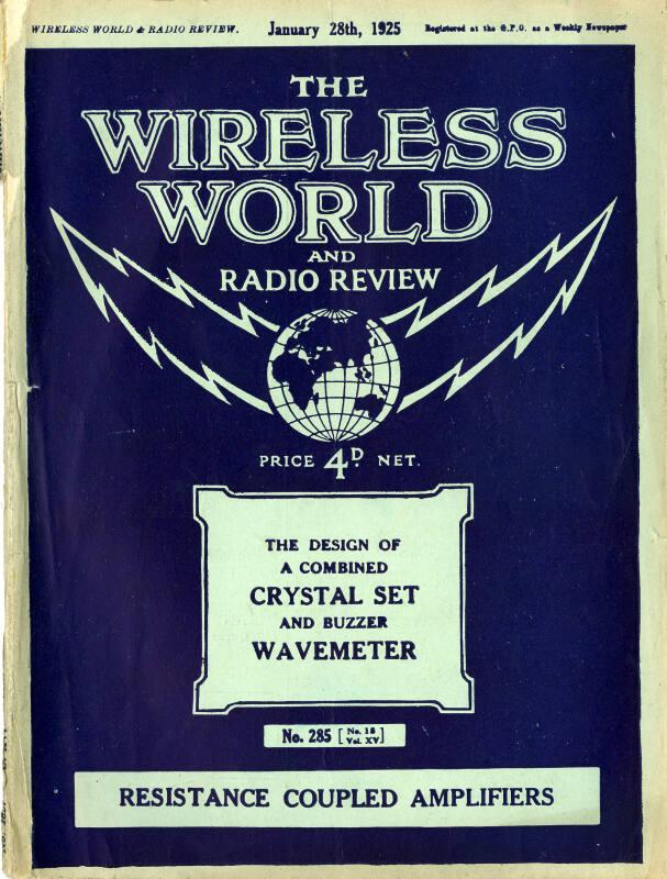 Wireless World, 28th January 1925