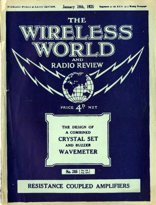 Wireless World, 28th January 1925