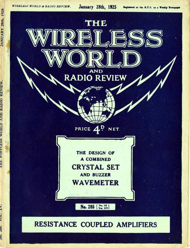 Wireless World, 28th January 1925