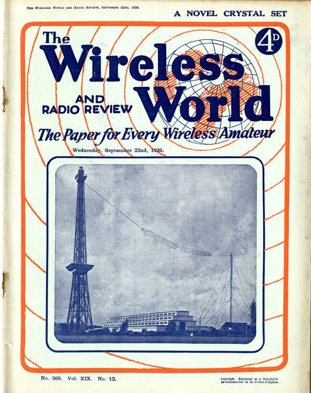 Wireless World, 22 September 1926