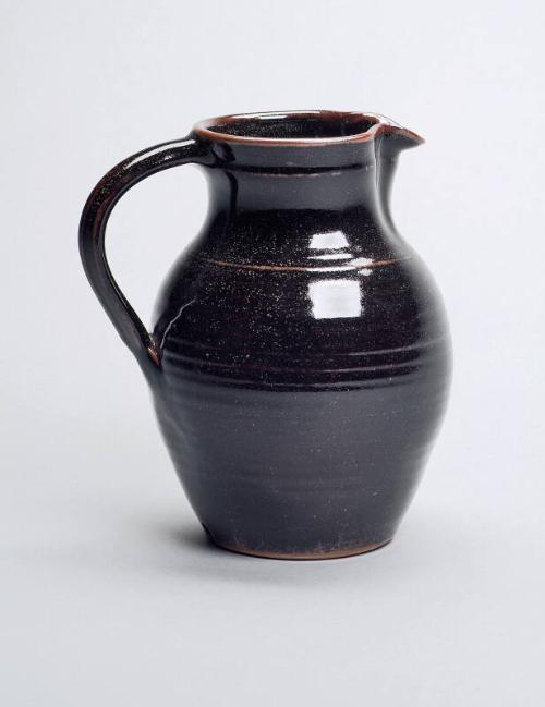 Stoneware Large Jug with Black Glaze