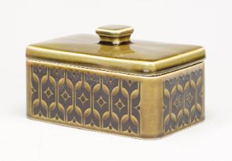 Earthenware 'Heirloom' Pattern Butter Dish and Cover
