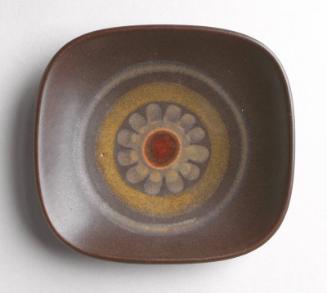 Dark Brown Stoneware Dish