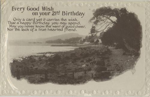 21st Birthday Postcard