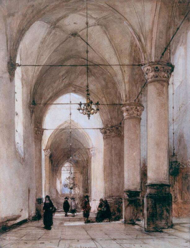 Interior of a Dutch Church by Johannes Bosboom