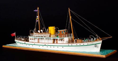 Model of the motor yacht Taransay