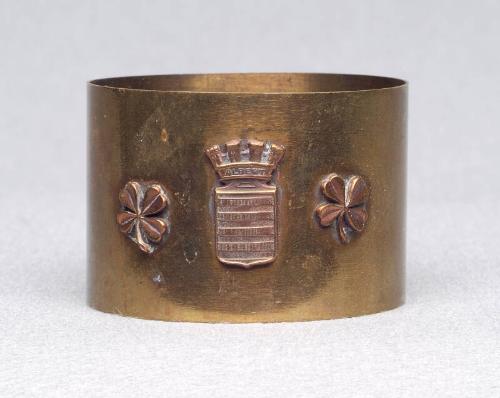 Trench art brass napkin ring (Albert)