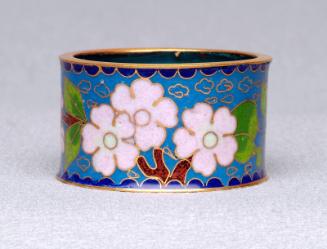 Cloisonne pale blue napkin ring
