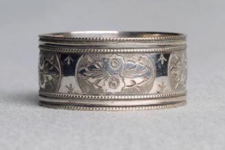 Pair of engraved silver plated napkin rings