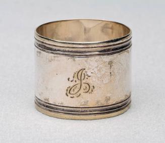 Early EPNS napkin ring with initial J