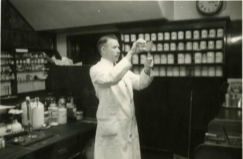 George Shepherd in Pharmacy Davidson & Kay, 219 Union Street