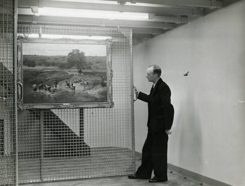 Art gallery Attendant at Murray Cabin Picture Racks