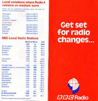 Get set for radio changes ... BBC Radio