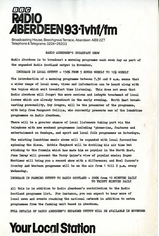 BBC Radio Aberdeen's Breakfast Show