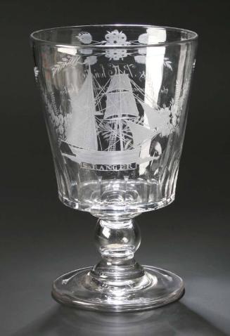 Commemorative 'coin' Rummer Glass for Schooner 'Ranger'