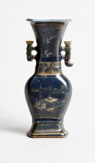 Chinese Green Vase with Gilded Decoration