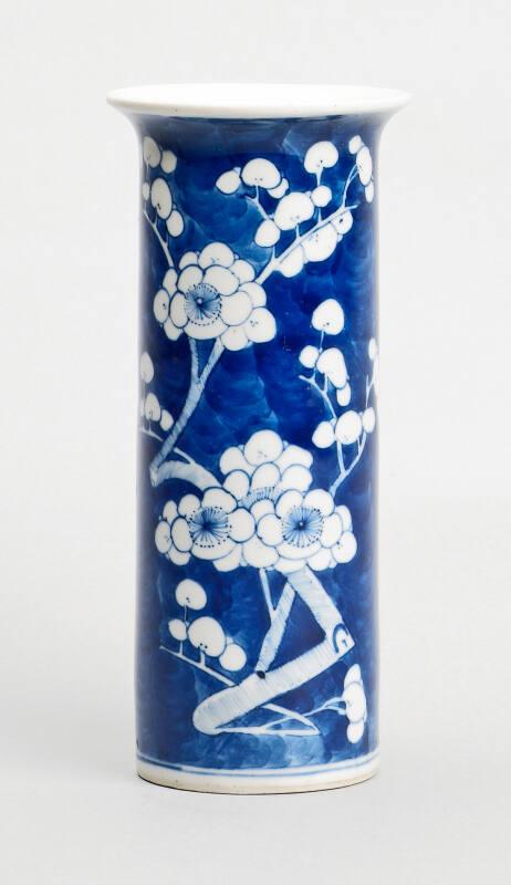 Chinese Vase with Prunus on a ‘Cracked Ice’ Ground