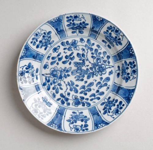 Blue and White Oriental Plate
