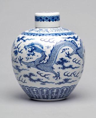 Blue and White Ginger Jar and Cover