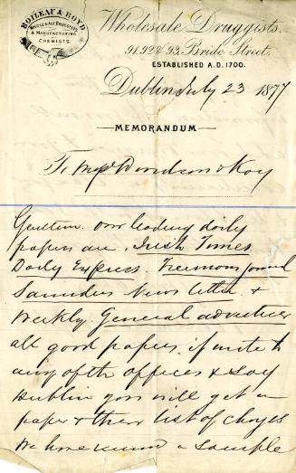 Letter Regarding Red Water Cure