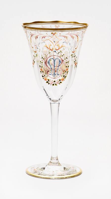 Decorated Wine Glass