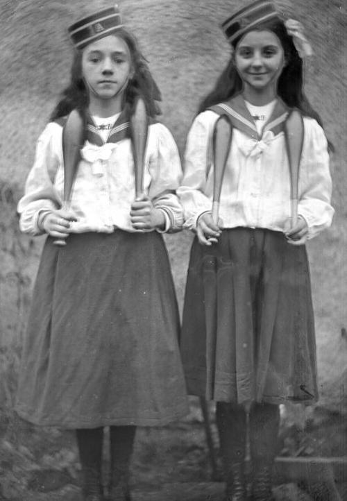 Two Girls wirh Indian Clubs