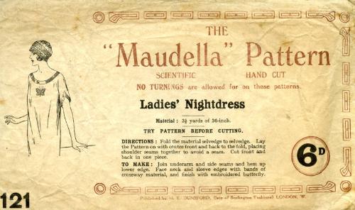 Paper Pattern for a Ladies Nightdress 