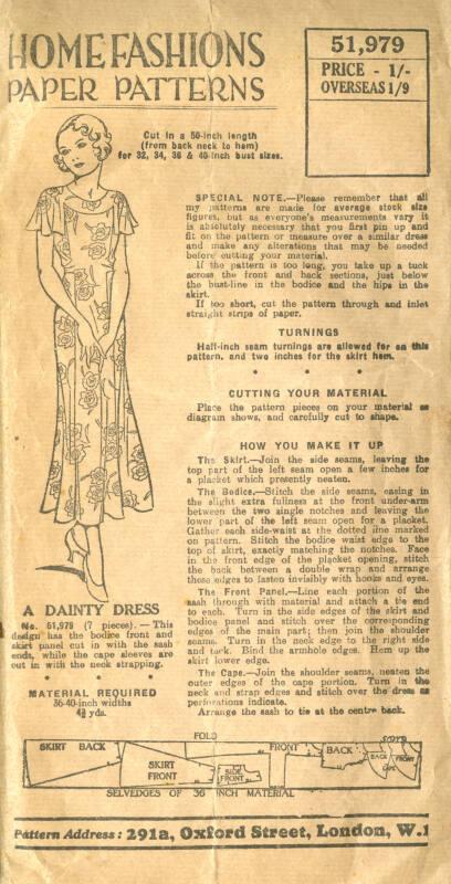 Paper Pattern for a Dainty Dress