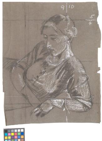 Elspeth On Elbow - Study For The University Union Murals, Pastoral Panel