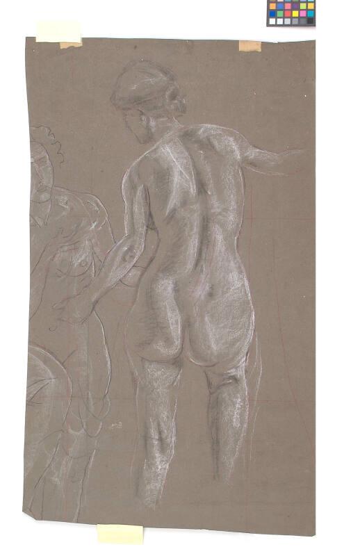 Nude Back, Three Graces - Study For The University Union Murals, Academic Panel