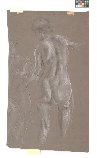 Nude Back, Three Graces - Study For The University Union Murals, Academic Panel