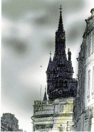 View of the Town House tower from Castlegate