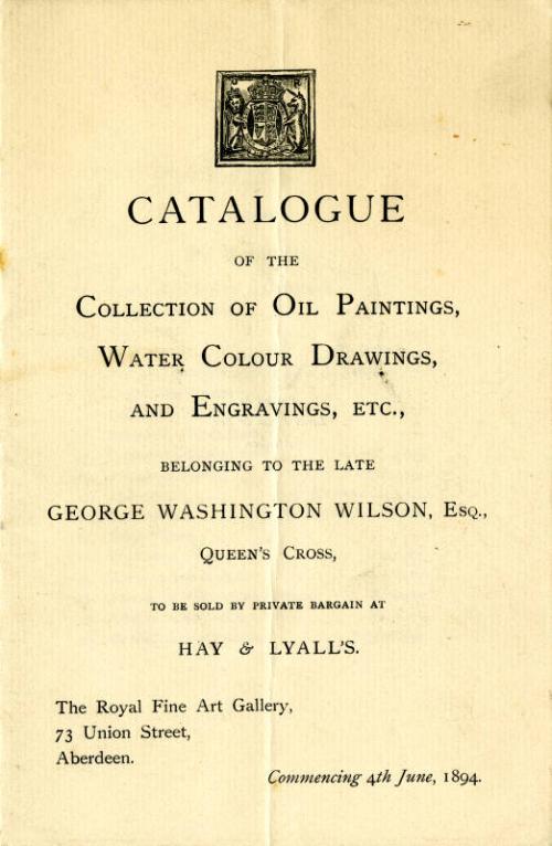 Catalogue of the Collection of Oil Paintings, Water Colour Drawings, and Engravings, ETC., Belo…