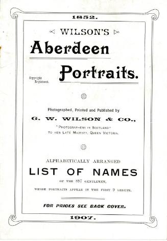 List Of Names, Aberdeen Portraits