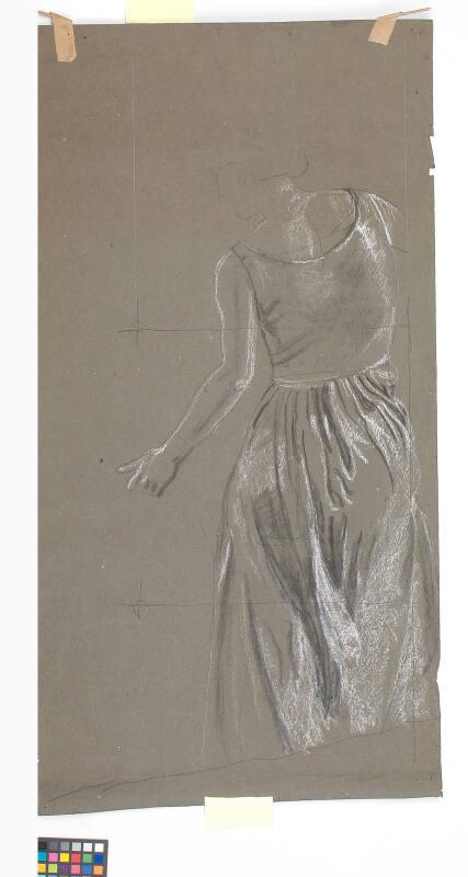 Draped Back - Study For The University Union Murals, Pastoral Panel