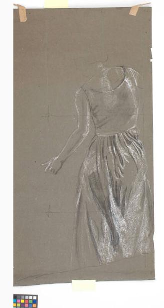 Draped Back - Study For The University Union Murals, Pastoral Panel