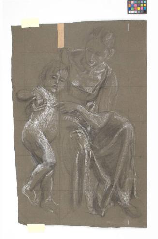 Mother & Child - Study For The University Union Murals, Pastoral Panel