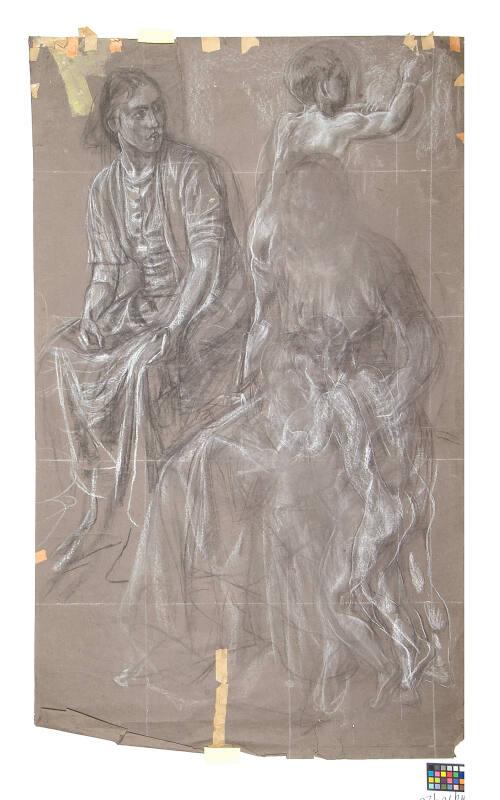 Elspeth With Baby - Study For The University Union Murals, Grape Harvest Panel