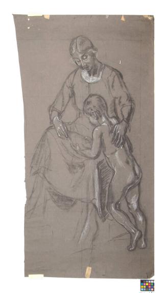 Bell With Baby - Study For The University Union Mural, Grape Harvest Panel