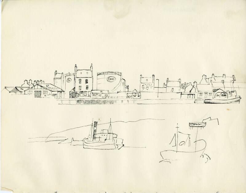 Ink drawing of Footdee