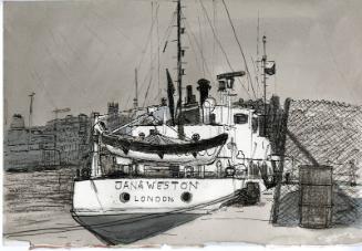 Ship 'Jana Weston' at Aberdeen Harbour