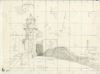 Preparatory sketch of North Pier Lighthouse, Aberdeen Harbour