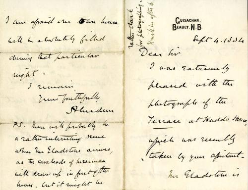 Letter from Lord Aberdeen