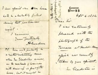 Letter from Lord Aberdeen