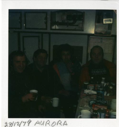 Colour Photograph Showing Crew Having Tea Aboard The Vessel 'aurora'