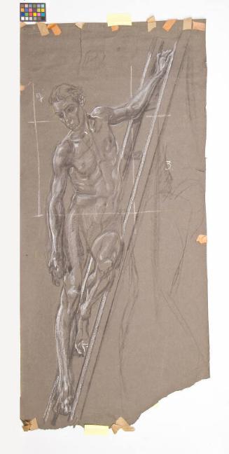 Man On Ladder - Study For The University Union Murals, Graple Harvest Panel